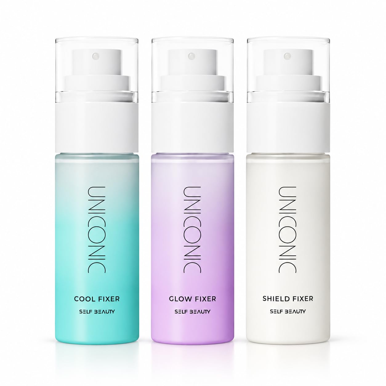 SELF BEAUTY Set 3 Spray Fissante Trucco Viso - Lunga Tenuta, Luminoso