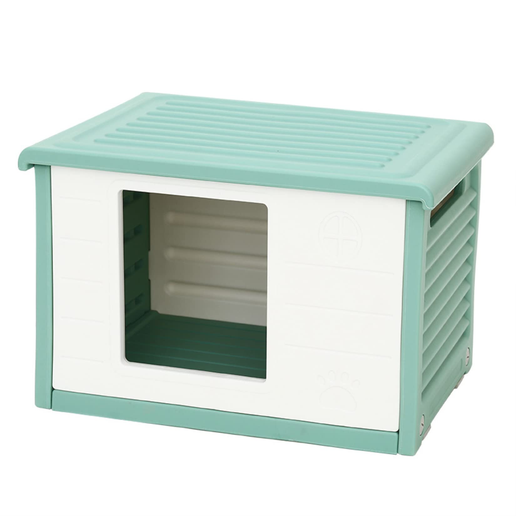 Amazon | [JUI3N] 犬小屋 屋外用 中型犬 大型犬 グリーン ドッグハウス