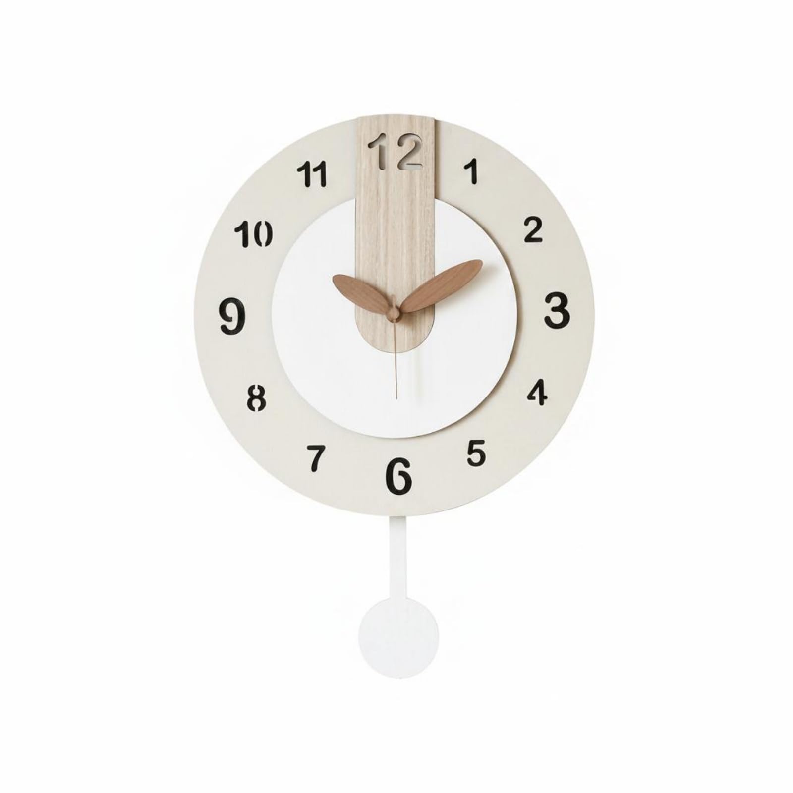 Reloj de pared silencioso sin tic-tac con esfera texturizada de lectura fácil
