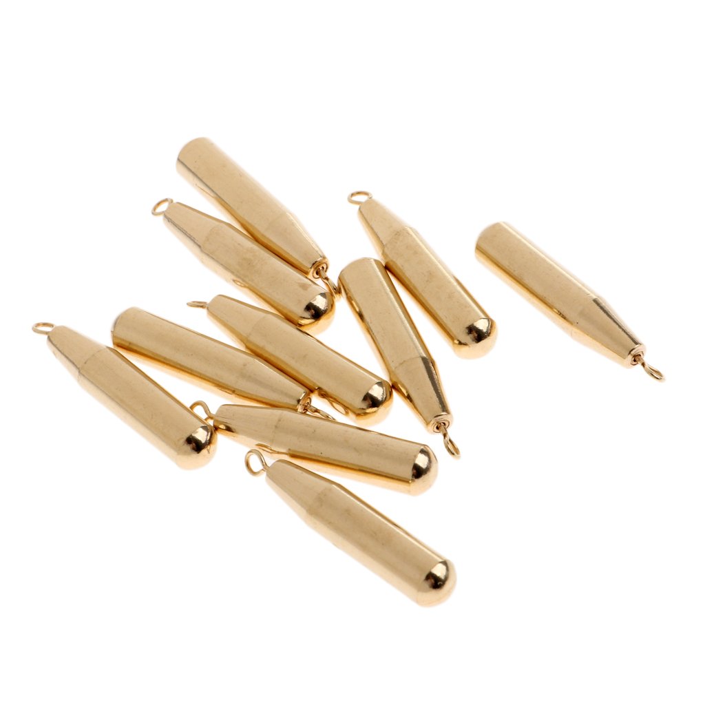 LOOM TREE® 10pcs Brass Sinker Drop Shot Weights Finesse Sinker Perch Pike Fishing 5g | Fishing | Terminal Tackle | Sinkers & Weights-image-32