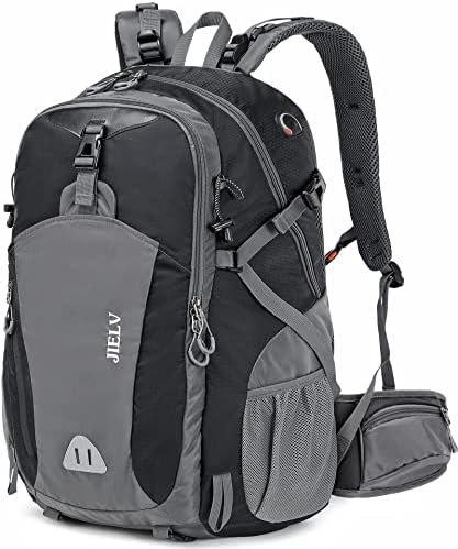 JIELV Hiking Backpack 45L Waterproof Camping Backpacks Daypack Lightweight Outdoor Sport Travel for Men Women(Black)