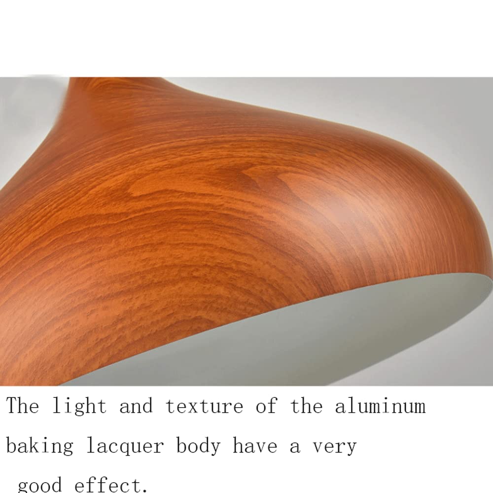 Lampada A Sospensione Vintage Regolabile In Metallo Effetto Legno