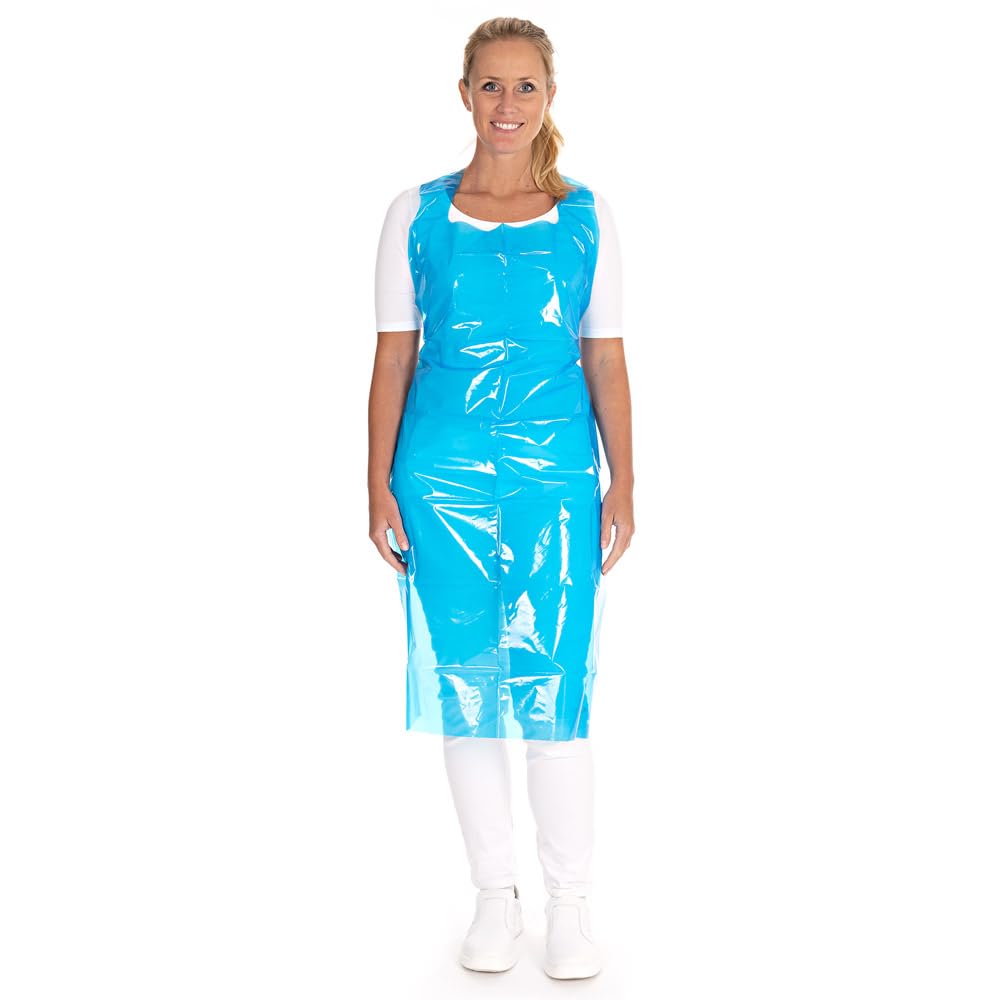 FRANZ MENSCH 250 Stück Hygostar Einwegschürzen ca. 50 my | LDPE, weiß, 50my, L: 125cm, B: 75cm, Karton, Einwegschürzen, Plastikschürzen, Einmalschürzen