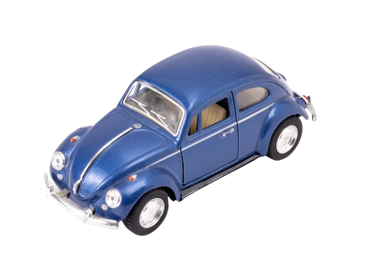 Easy Toys model car compatible with Classical Beetle 1967. Scale toy car with opening doors. Car modeling. (Blue)