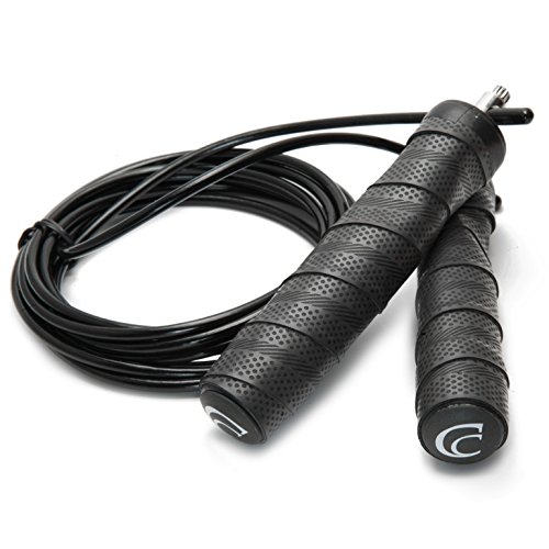 Core Cardio Fitness Adjustable Jump Rope with Ball Bearing Handles and Carry Case