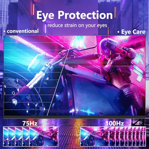 Selan Computer Monitor (flat-1K-100hz, Nero, 27 Pollici) - Monitor - Immagine 4