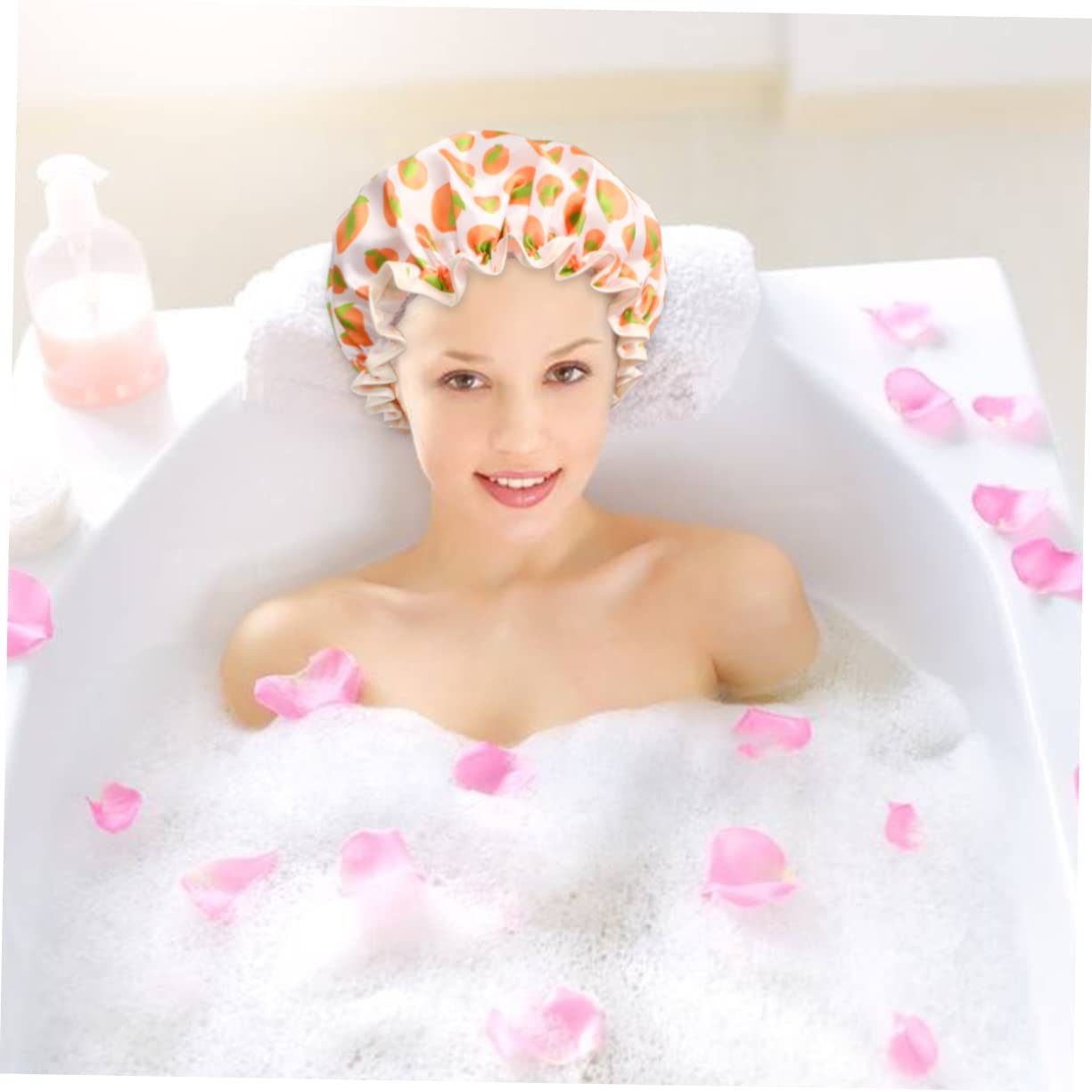 DOITOOL 12stücke Teiliges Wasserfester Satin-duschhaube Für Damen Bedruckte Doppellagige Schlafmütze Für Komfortables Duschen Und Make-up Entfernen Verschiedenen Farben Erhältlich