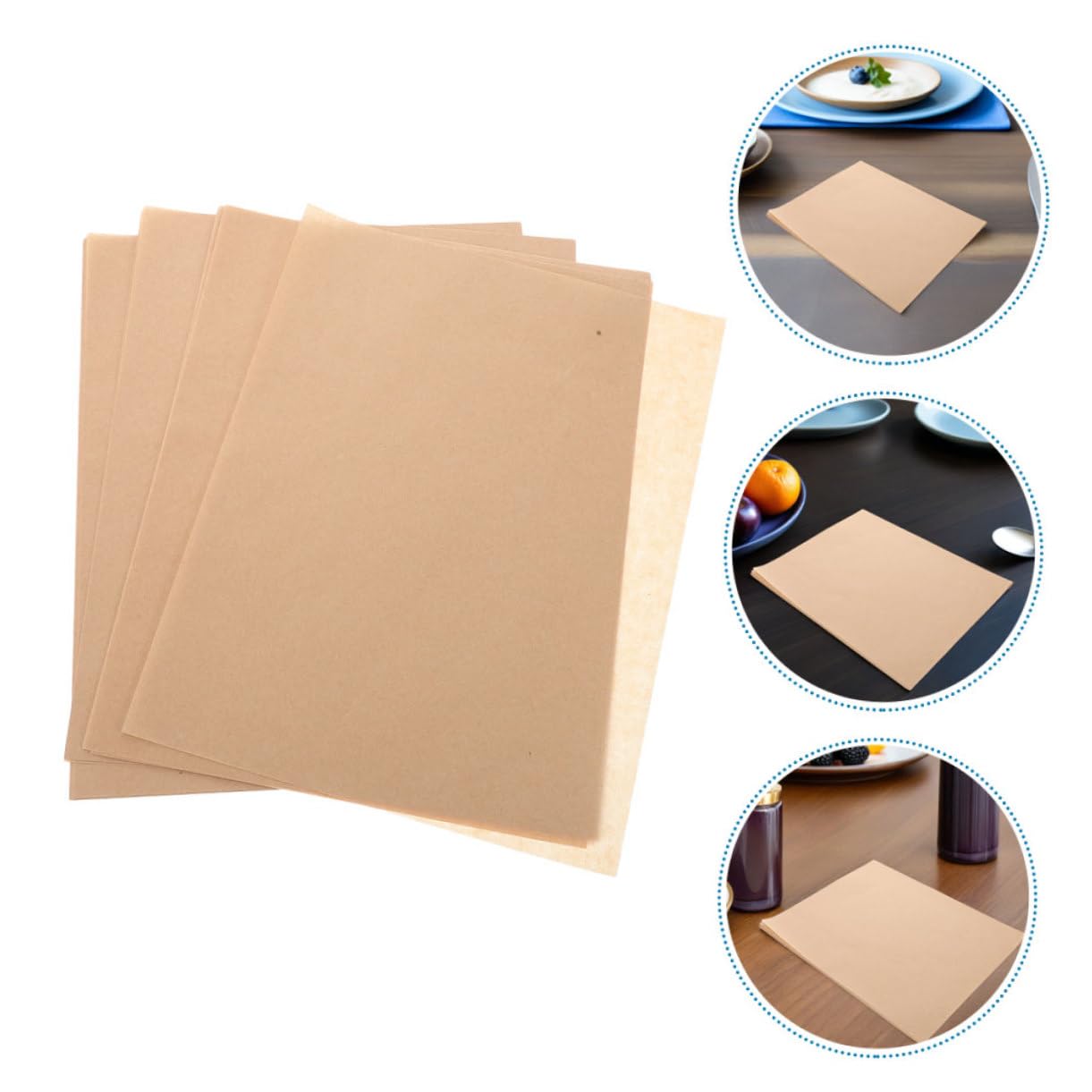 ERINGOGO 500piezas Bandeja De Horno Papel Vegetal Resistentes Grasa Papel Para Repostería Grueso Para Barbacoa Hornado y Freír