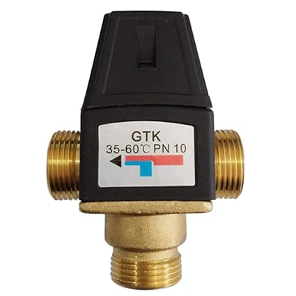 CALANDIS 3 Way Thermostatic Mixing Valve Solar Water Heater Mix Valve DN20 Male