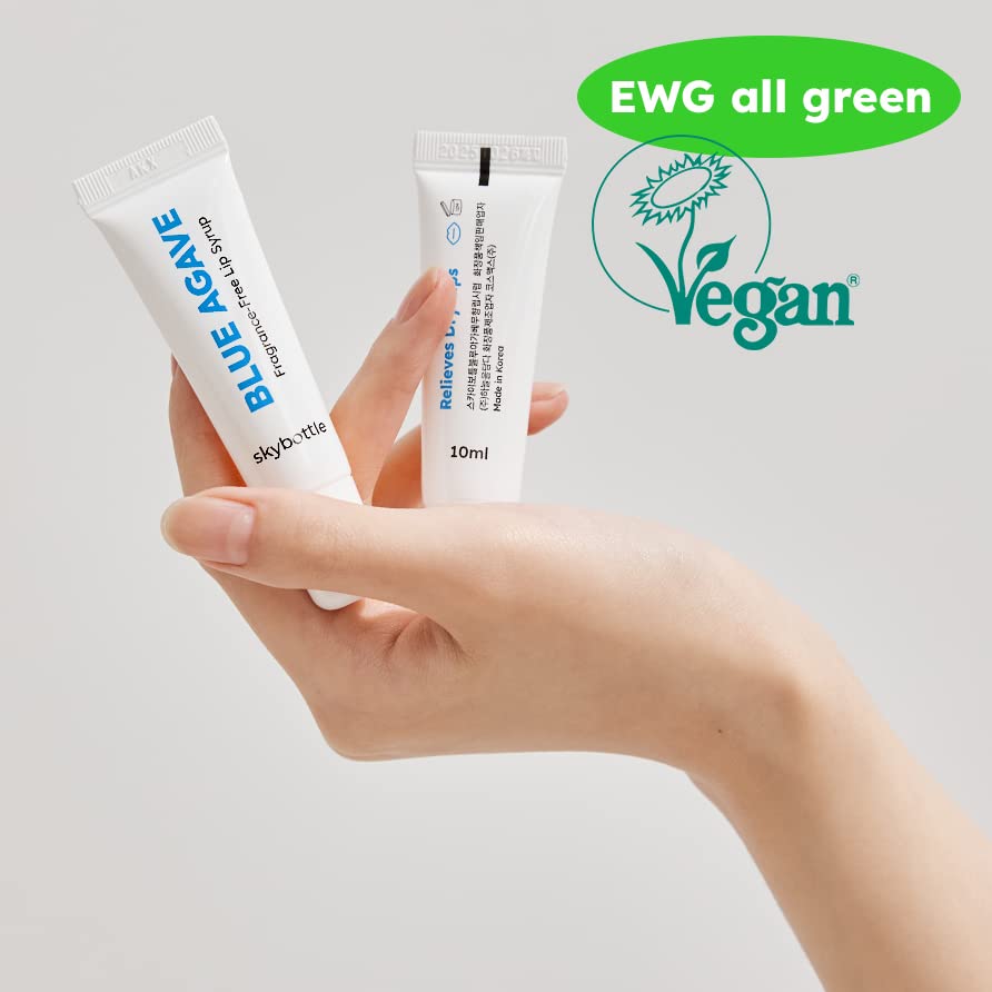 Miniatura 5 de Skybottle Paquete de 3 jarabes de bálsamo labial de agave azul sin perfume, brillo labial altamente hidratante, certificado vegano, aceite de