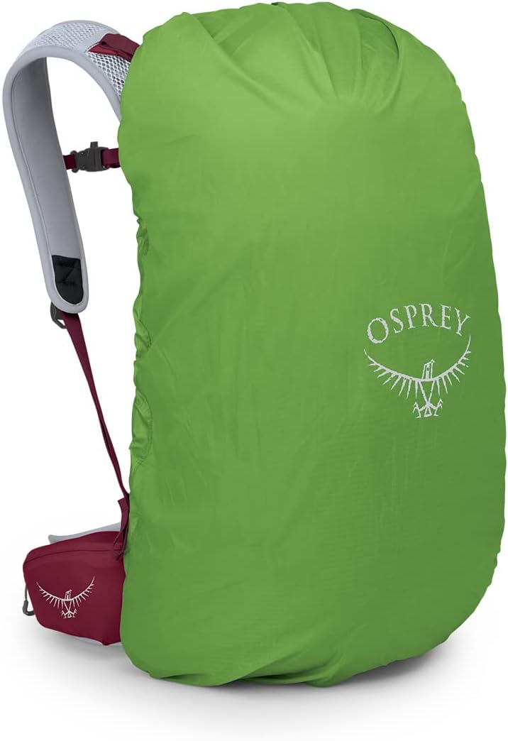 Osprey Hikelite 28L Unisex Hiking Backpack, Sangria Red, M/L
