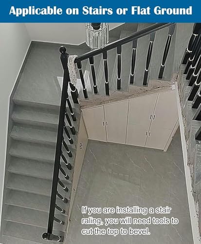 Barandilla de escalera interior para proteger tu hogar con un poste de madera de 2'' 5