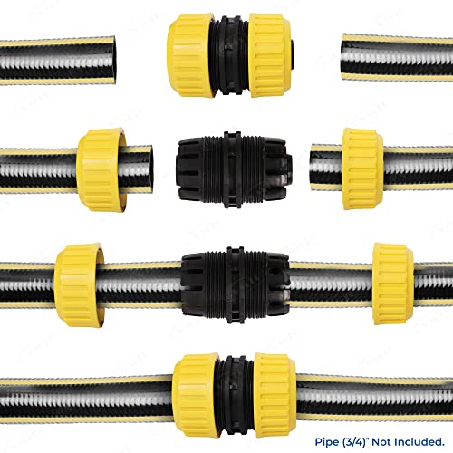 Image of VMTC Garden Pipe Connectors Set (3 /4 inch): 2-Piece Kit for Secure, Leak-Free & Effortless Connection