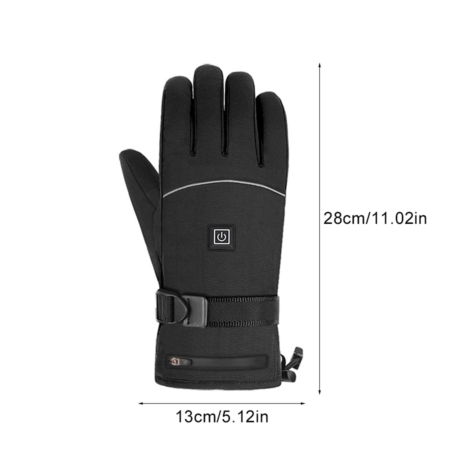 Guantes térmicos, Guantes aislados para Pantalla táctil | guantes eléctricos que funcionan con pilas, calentadores de manos recargables de 3.7 V con 3 ajustes de calor, guantes eléctr