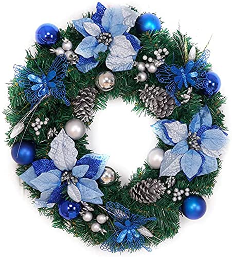 Couronne de Noël artificielle de 16 pouces YZCIS aux finitions haut de gamme 220 branches