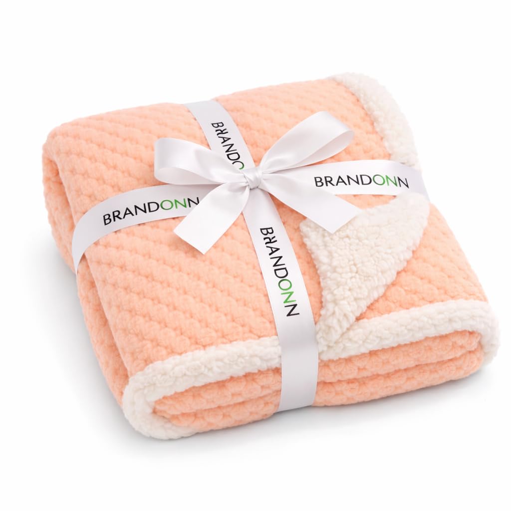 BRANDONN Premium Baby Blanket 100×75 cm – Ultra Soft Flannel Sherpa Newborn Blanket for Winter, AC, Stroller, Crib, Travel (0-12 Months)-image-35