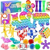 Lubibi Fidget Toys Set, 30 Pcs Fidget Pack With Box, Sensory Anxiety Relief Stress Toys for Autism, Fidget Pack for Party Favors Birthday Party Gifts For Kids, Fun Fidget Toy Set Classroom Reward