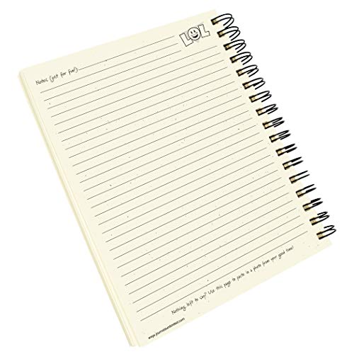 Good Times!, My Fun Journal"Lol" - Yellow Hard Cover (Prompts On Every Page, Recycled Paper, Read More.) #TOP3