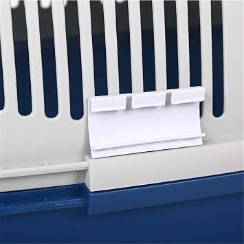 Pet Carrier Airline Pet Kennel Top Load 360 Degree Ventilation Pet Carrier for Kittens Pet Sky Kennel Color: Blue, Size: 60 x 39 x 35cm