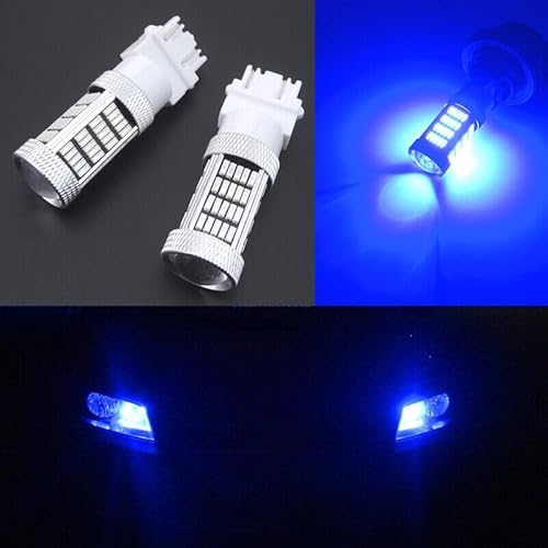 JKAPCYJFHF 2 Ultra Blue 3157 3457 4157 Car Truck DRL Daytime Running Light 92-SMD LED Bulbs-