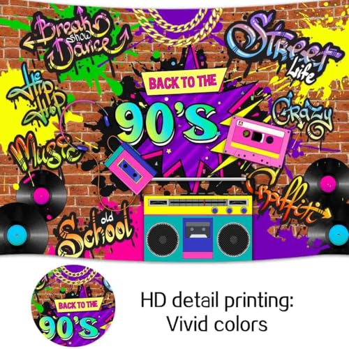 Fondo Fotográfico Hip Hop 10X8FT Graffiti Ladrillo Retro miniatura 5