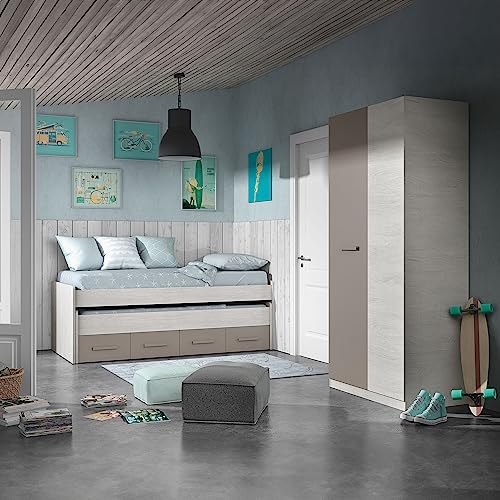 Habitdesign Letto Nido Giovanile, 2 Letti e 2