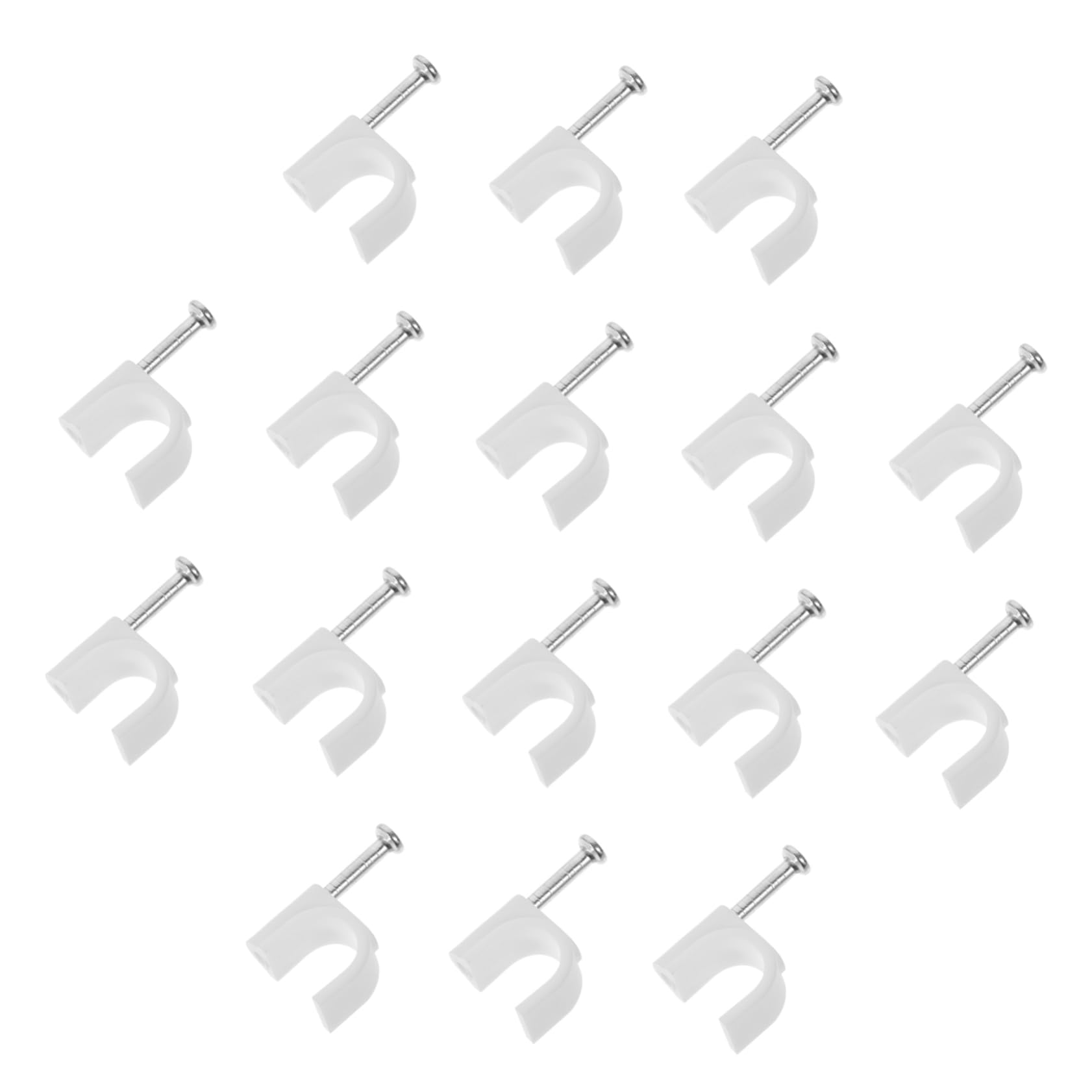 HOMSFOU 1500pièces Clips De Câbles Muraux Clips Éthernet Supports De Fil Installation Facile Avec Clous Organisation De Câbles Pour Bureau Et Maison