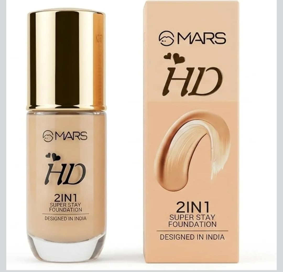 MARS HD 2in1 Super Stay Foundation, Waterproof, 24H Long Lasting | Full HD Coverage, Hyaluronic Acid, Non-Comedogenic, 100% Cruelty-Free, Multi-Tone Shades-image-8