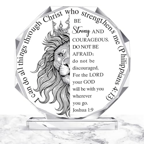 Kigley Christian Gifts for Men Inspirational Spiritual Religious Bible Verses Plaque Thank You Appreciation Gifts Signs Catholic Bible Verses for Fathers Day Office Desk Home Decor(Men)