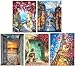 Produktbild 5 Packs Malen Nach Zahlen für Erwachsene,DIY Landschaftsfarbe Malen Nach Zahlen für Erwachsene Anfänger,Aquarell Ölgemälde Craft Art für Home Wall Decor12X16 Zoll