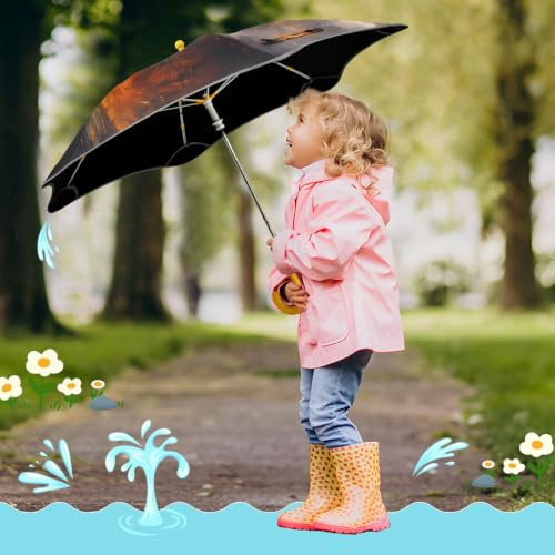 Parapluie pliant pour enfants Fiery Animal avec bande réfléchissante et protection UV - 7