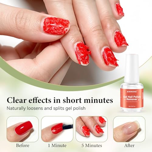 Image of JODSONE Gel Nail Polish Remover, 18ML Wide Mouth Bottle for Nail Care | No Soak or Wrapping Needed, Easy Application Formula for UV LED Manicure, Helps Remove Polish Efficiently at Home or Salon