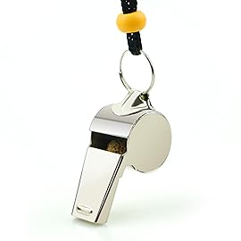 Hipat Whistle, 12PCS Stainless Steel Sports Whistles with Lanyard, Loud Crisp Sound Whistles Bulk Great for Coaches, Referees, and Officials