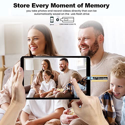 Image of EATOP 512GB Photo Stick for iPhone Flash Drive, iPhone Memory Stick Thumb Drives USB Stick External Storage Compatible with iPhone /iPad /Android /PC (Gold)