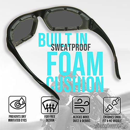 Bikershades Pink Motorcycle Safety Sunglass Foam Padded Small For Women And Girls #TOP3