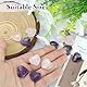 12 Stein Kristalle Herz Steine Liebe Kristall Edelsteine Set Poliert NatüRliche Glückssteine，Rosenquarz， Amethyst