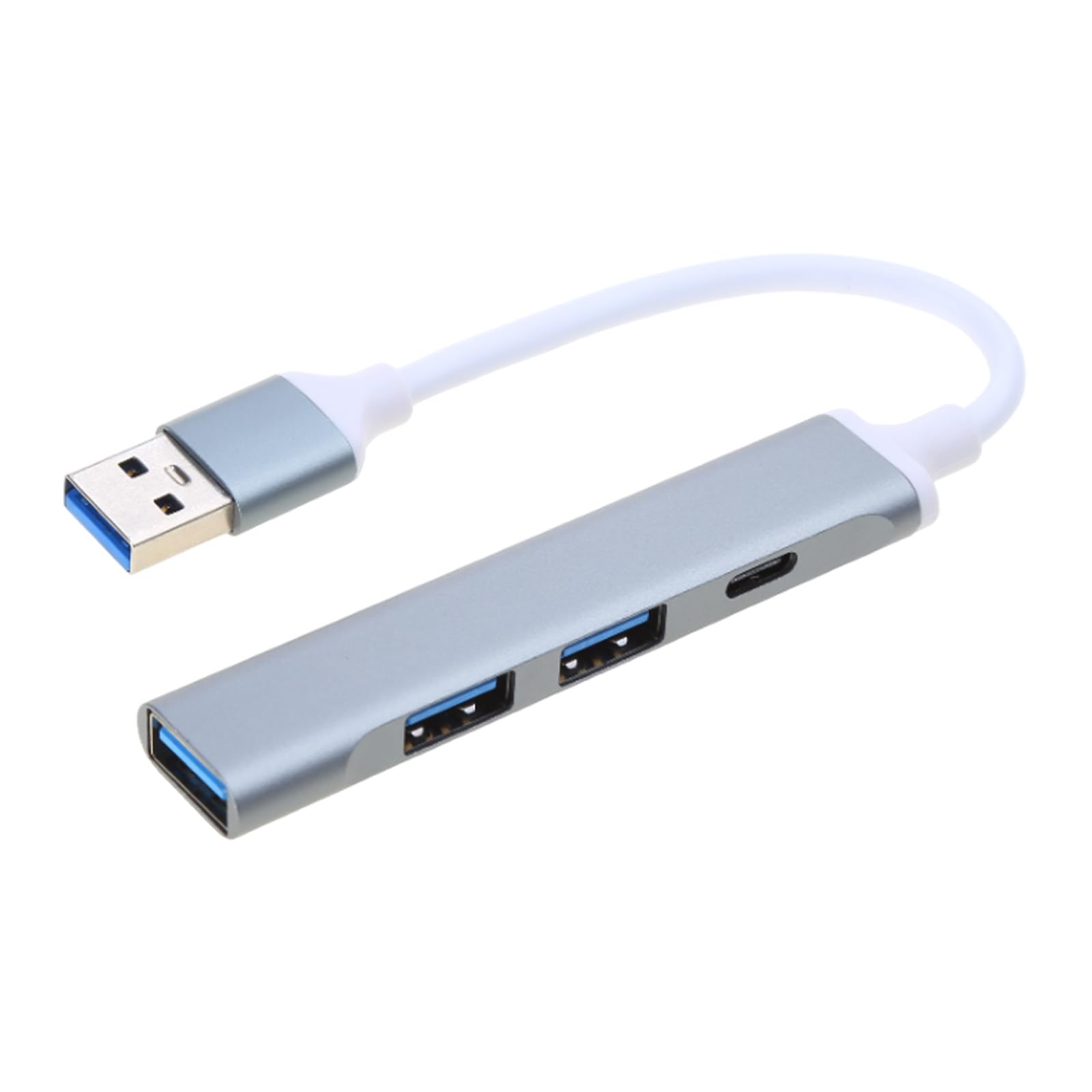 4 Ports Aluminum Alloy USB Hub with 2USB2 0 1USB3 0 TypeC Adapter Supports Type C and USB