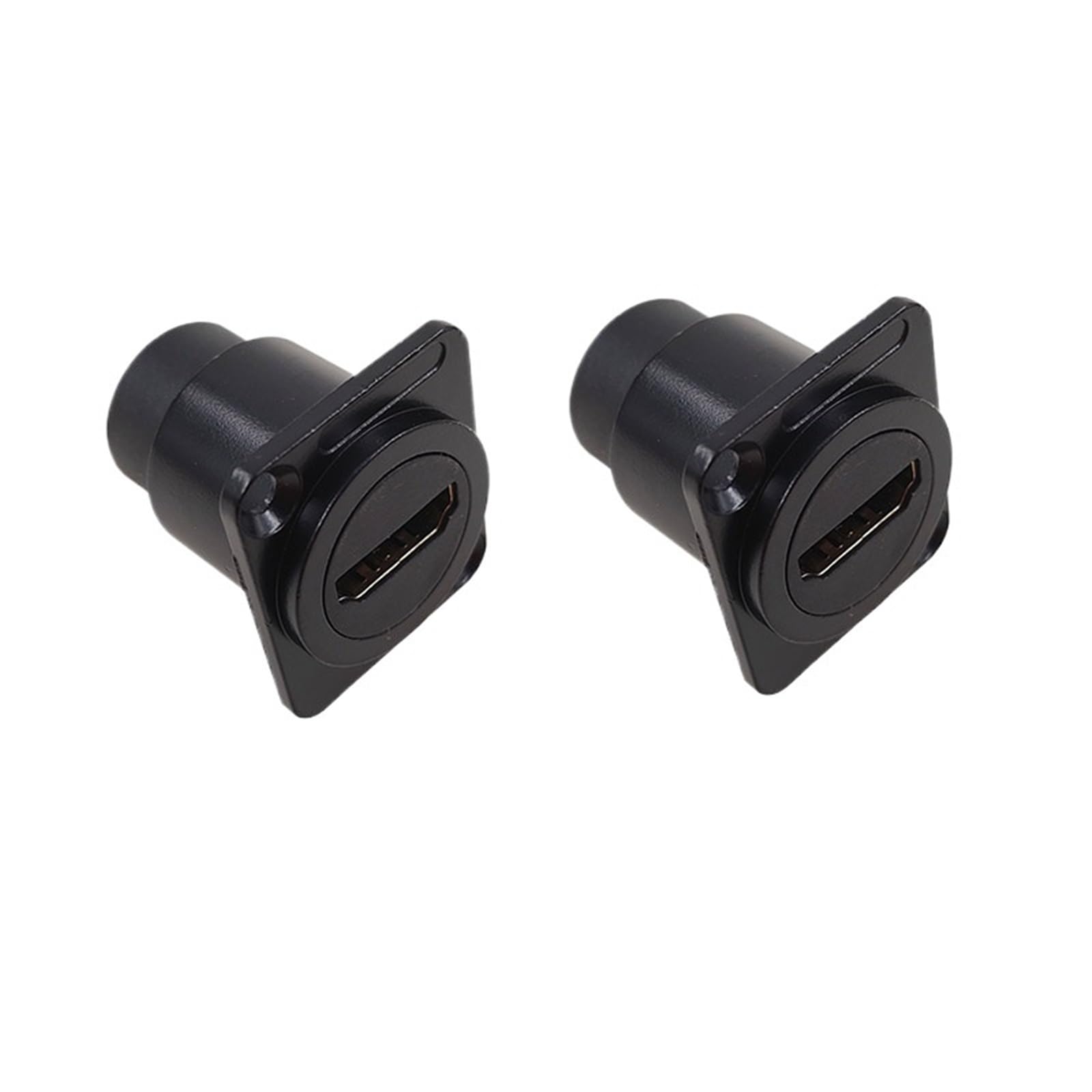 2PCS HDMI haute définition vidéo D-type prise interface conversion 4K tête d'accueil femelle vers femelle(D-HDMI BK 2PCS)