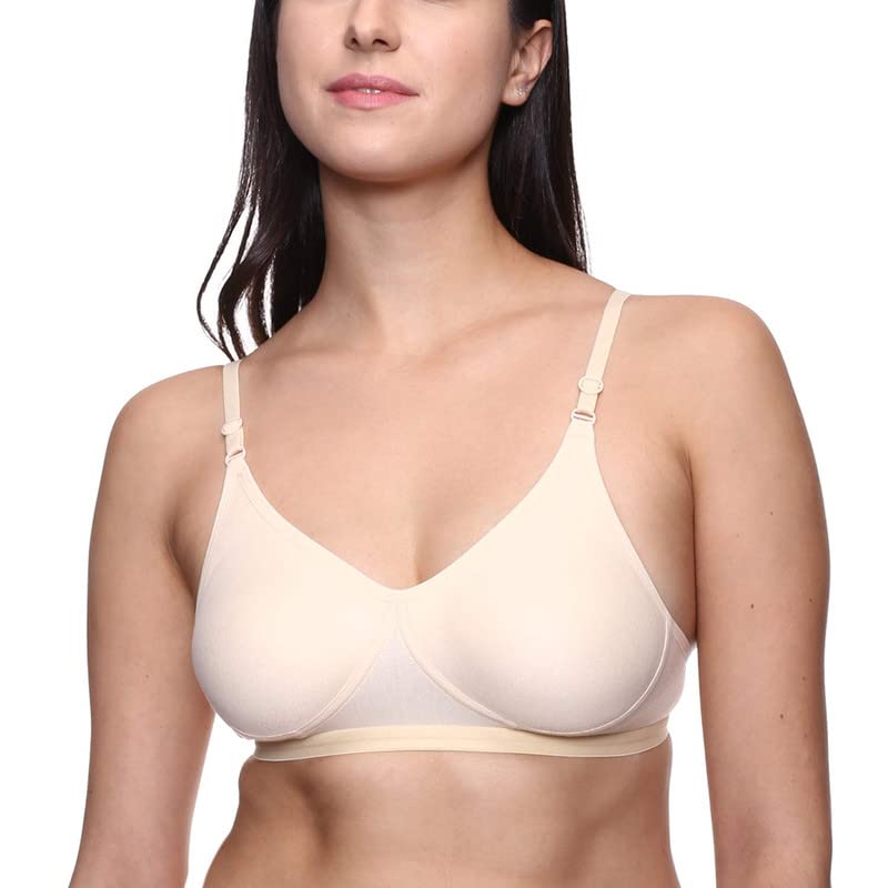 Image of SCTC 100% Cotton Girls /Women's Everyday Wire Free (Non Wire) Non Padded B-Cup Seamless | T-Shirt | Full Coverage Bra Pack of 1 Color:: (May be Vary)