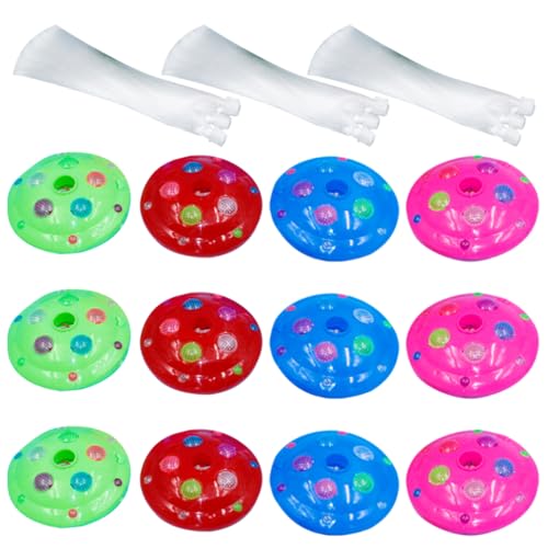 HOMSFOU 12pcs Fiber Optic Lights Battery-Powered Changing Led Lights for Optic Warm Atmosphere