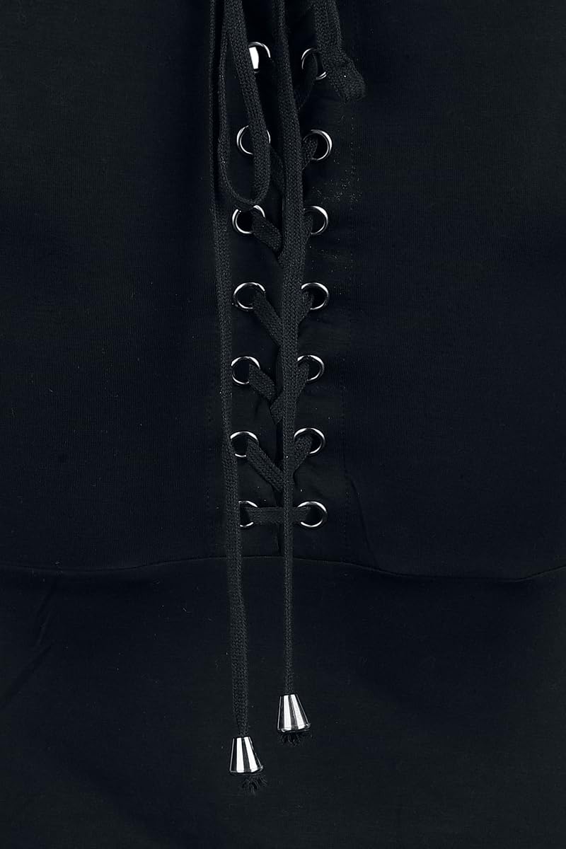 Jawbreaker Mystic Cat Top Mujer Top Negro 95% Viscosa, 5% elastán Estrechos