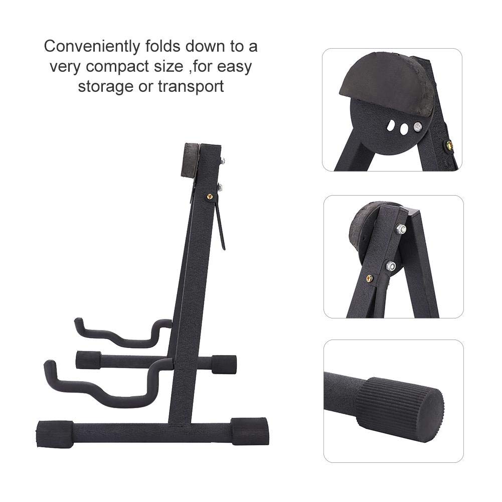 Soporte para Violonchelo Contrabajo,Un Marco Ajustable Portátil Plegable Antideslizante Soporte de Violonchelo Metal Soporte Accesorio de Instrumento Musical,Negro