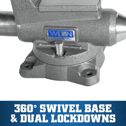Image of Wilton Mechanics Pro Bench Vise, 6-1 /2 inch Jaw Width, 6 inch Jaw Opening, 4-3 /8 inch Throat (Model 865M)