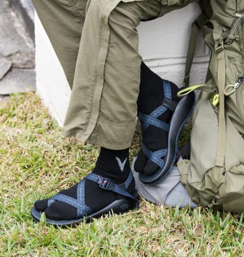 Image of V-TOE SOCKS Wool Blend Flip-Flop Tabi Hiking Athletic Or Casual Breathable Split-Toe Socks