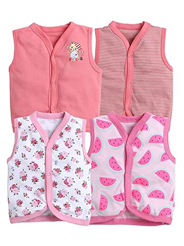Image of Pooja Baby Baby Boy's & Baby Girl's Printed T-Shirt /Jhabla /Nightsuits with Assorted Prints- Multi-Pack Pack of 4