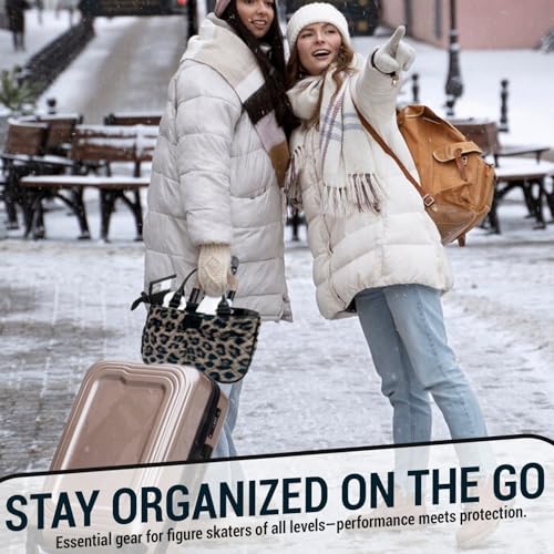 Kami-So Ice Skate Bag Tote | Skate Bag Organizer with Multi-purpose Pockets for Ice Skaters | Compact Size Fits Water Bottle, Gloves, and Accessories | Ideal Skater Gift for Women | Leopard by Kami-So - Image 8