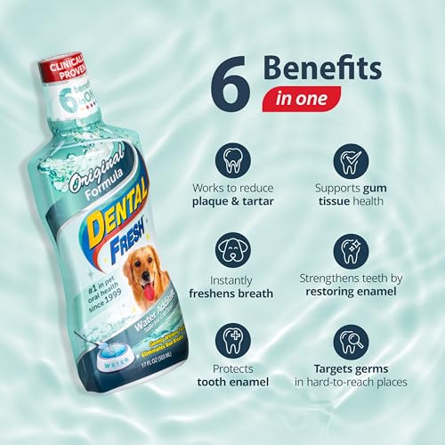 Dental Fresh Water Additive for Dogs, Original Formula (8 Oz.) – Bad Breath Solution for Dogs – Add to Water Bowl to Help Whiten Teeth, Eliminate Bad Breath – Dog Teeth Cleaning to Improve Oral Health - Image 3