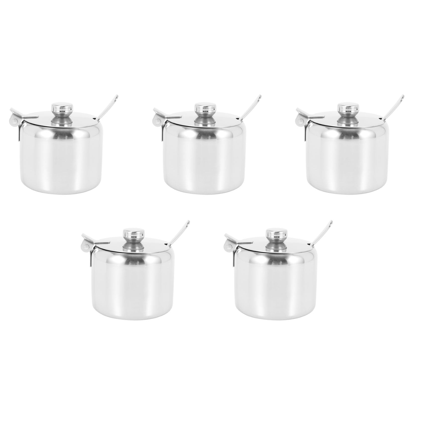 Hndhbfgrt 5X Stainless Steel with Lid and Spoon Seasoning Jar Seasoning Jar Tableware Spice Container