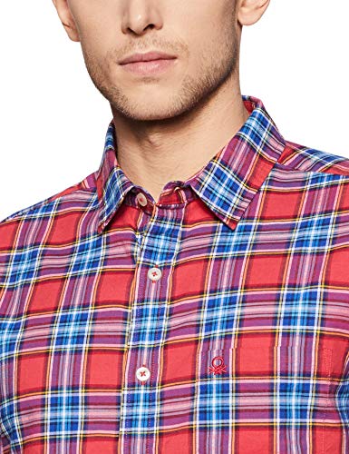 Image of United Colors of Benetton Men's Checkered Slim Fit Shirt