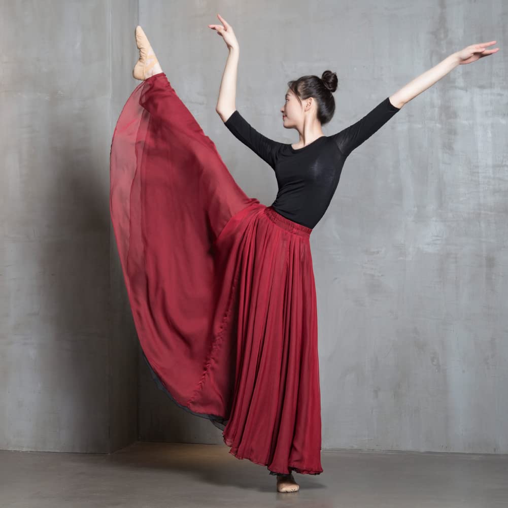 ROYAL SMEELA Jupe Longue Flamenco Jupe de Danse du Ventre Femme Jupes Danse du Ventre pour Femme Jupe Danse Orientale Jupe Flamenco Jupe Danse Ventre Sexy Costume de Danse du Ventre Jupe de Flamenco